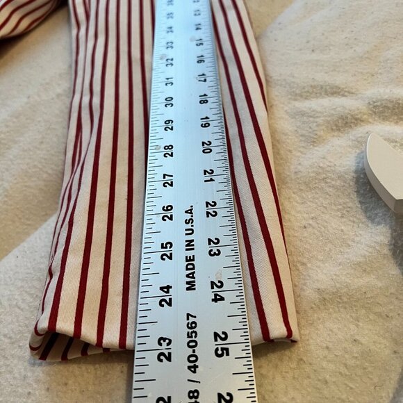 Chadwicks of Boston Blazer Cotton Red Stripe Preppy Christmas Ms Claus Career 18 - Picture 10 of 11